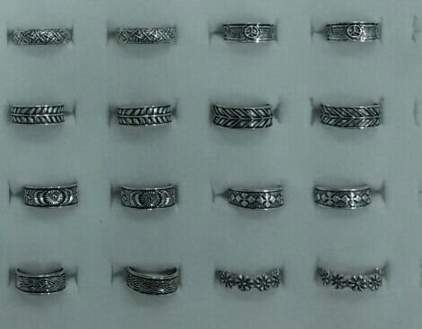 Silver Ladies Oxidised Toe Ring 02