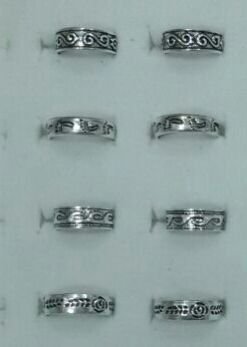 Silver Ladies Oxidised Toe Ring 04