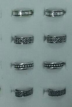 Silver Ladies Oxidised Toe Ring 05