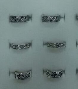 Silver Ladies Oxidised Toe Ring 06