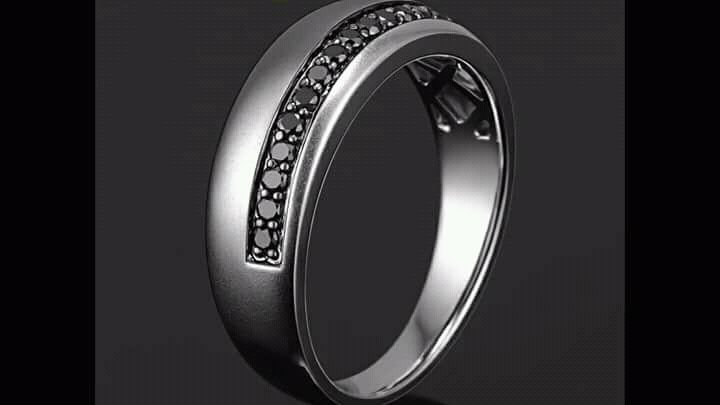 Silver Gents CZ Ring 01