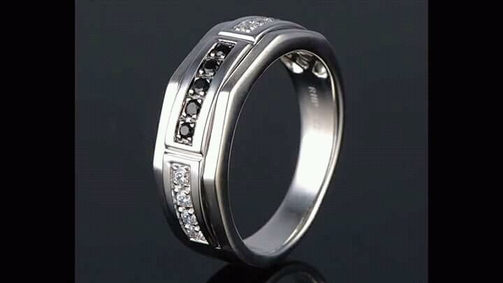 Silver Gents CZ Ring 03