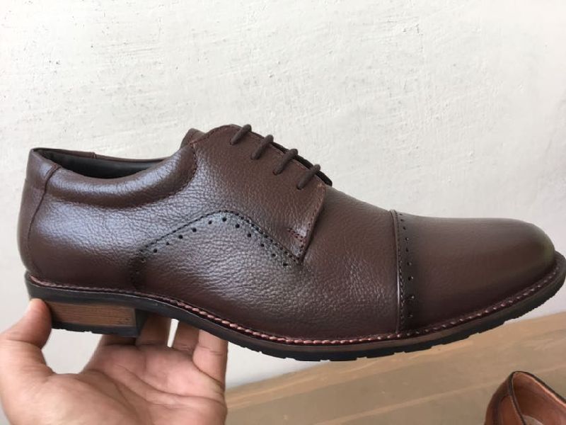 Mens Leather TPR Sole Shoes 01