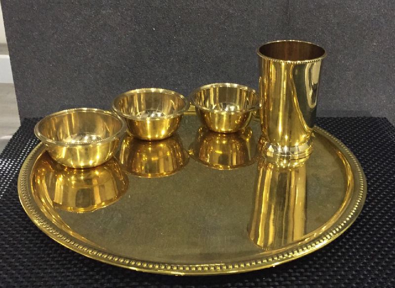 Brass Thali Set 02