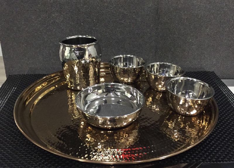 Brass Thali Set 03