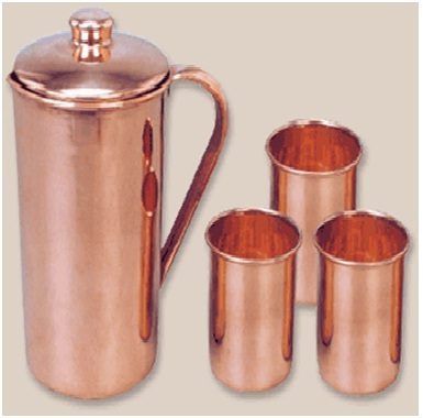 Copper Jug & Glass Set 02