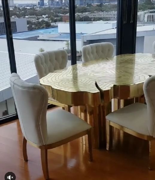Brass Lacquer Dining Table 03