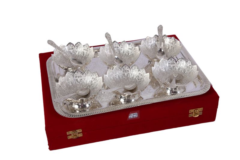 3312 Silver Plated Bowls With Tray