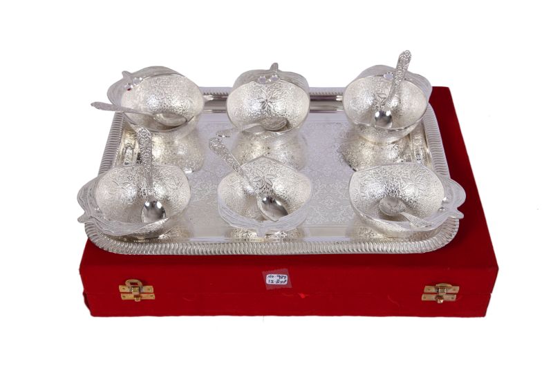 3313 Silver Plated Bowls With Tray