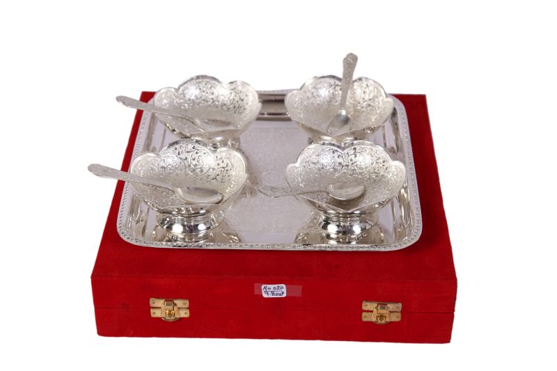 3315 Silver Plated Bowls With Tray