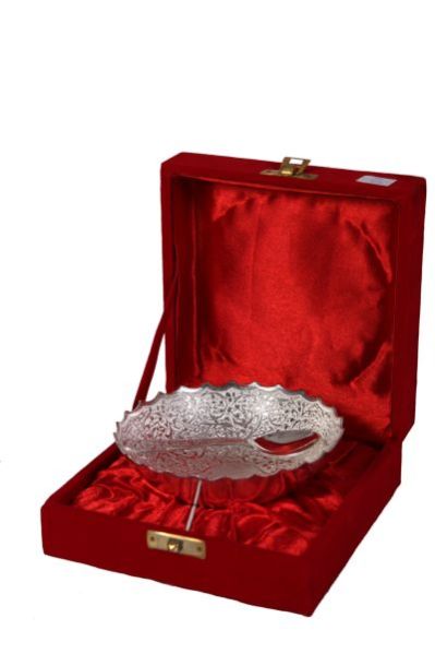3403 Silver Plated Bowl With Spoon