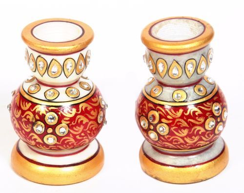 351 Marble Candle Stand