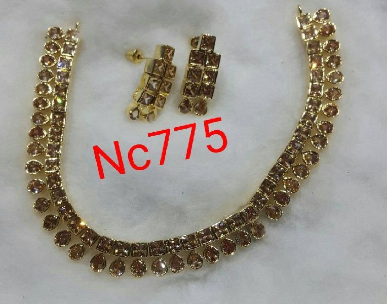 Nc 775 American Diamond Necklace & Earring Set