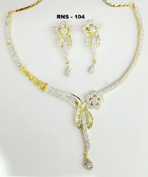 RNS - 104 American Diamond Necklace & Earring Set