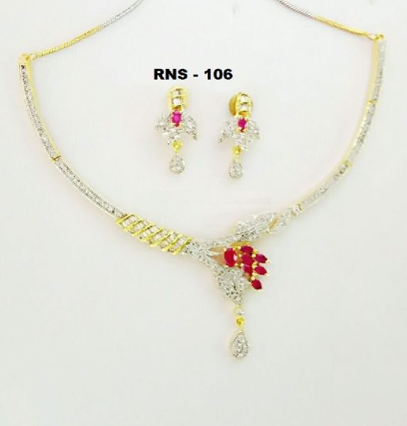 RNS - 106 American Diamond Necklace & Earring Set