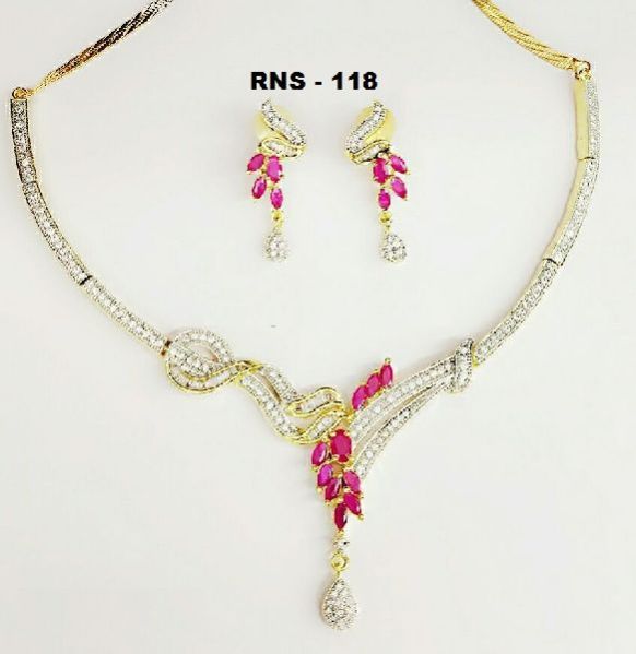 RNS - 118 American Diamond Necklace & Earring Set