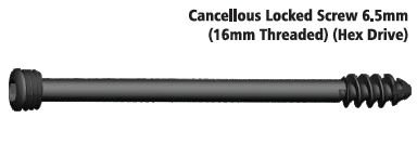 6.5 mm Cancellous Locked Screw (16 mm Threaded)