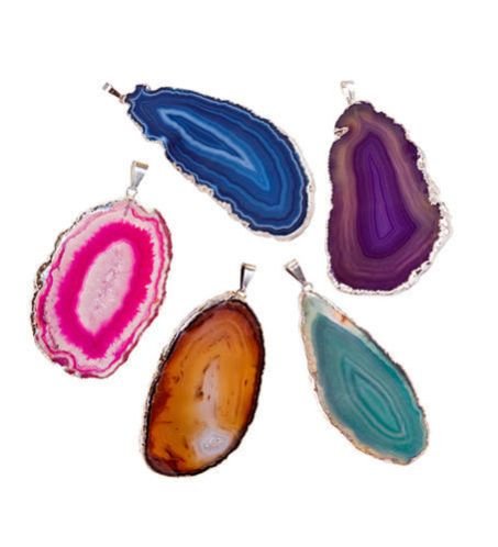 Agate Slice Pendants 01