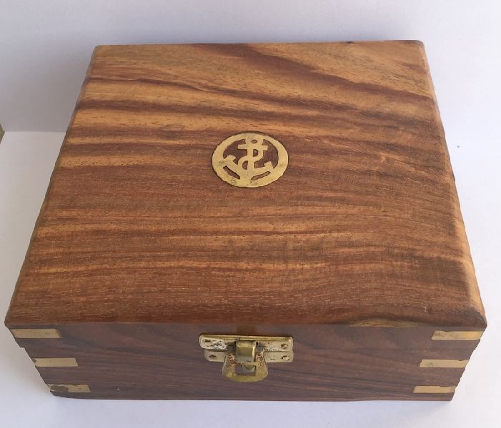 Brass Sextant With Wooden Box 03