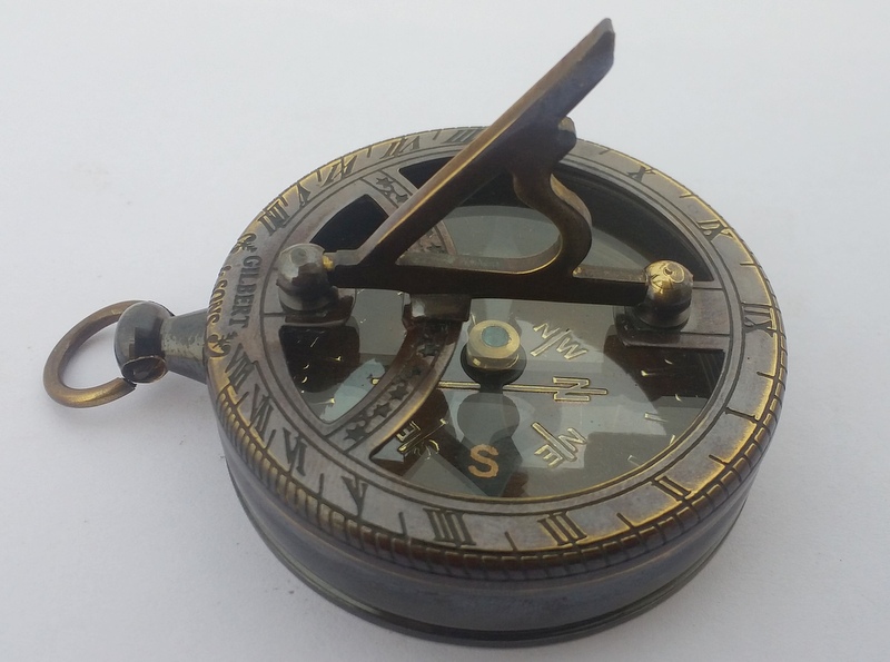 Nautical Brass Sundial Compass Without Wooden Box 01