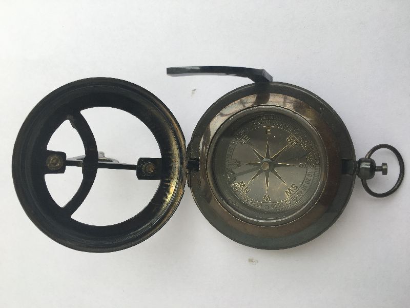 Nautical Brass Sundial Compass Without Wooden Box 08
