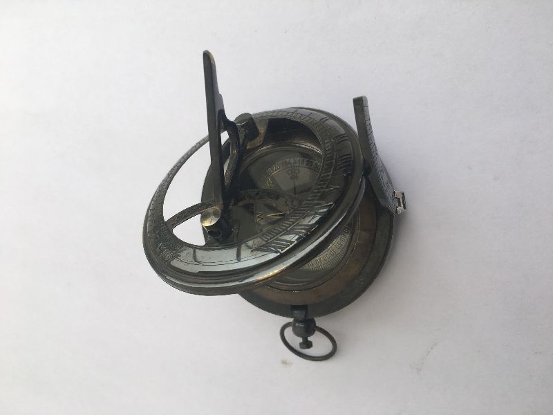 Nautical Brass Sundial Compass Without Wooden Box 09