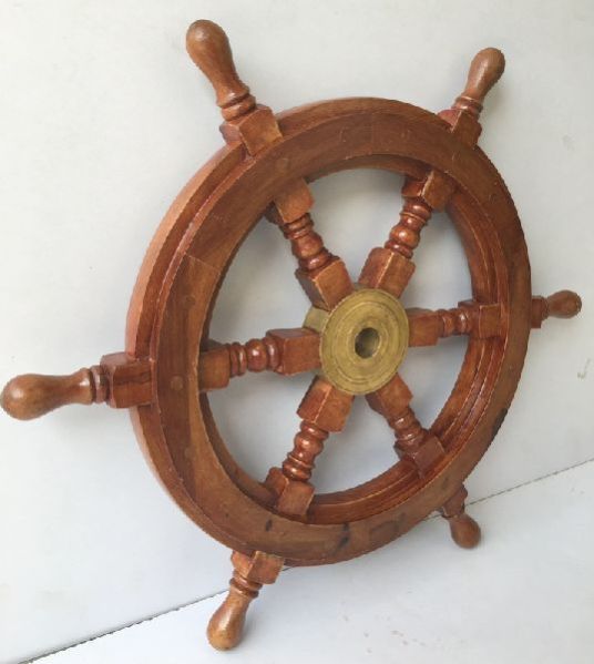 Nautical Wooden Ship Wheel 02