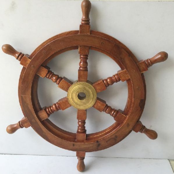 Nautical Wooden Ship Wheel 04