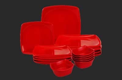 Red Dinner Set