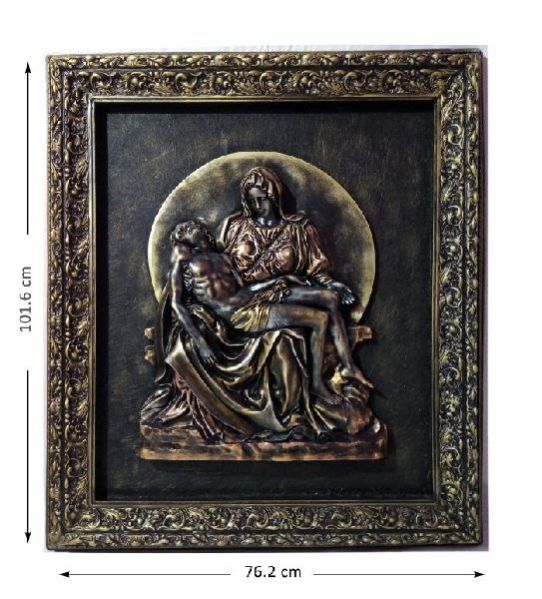 Pieta  MN CP Gold Statue With Frame 01