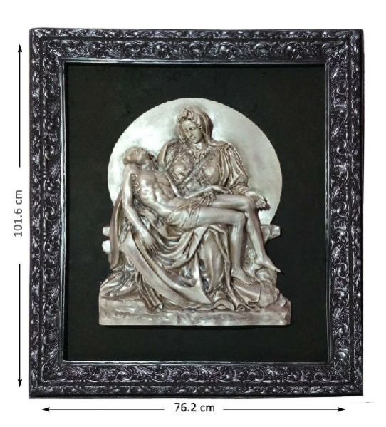 Pieta  MN Silver Statue With Frame 01