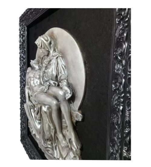 Pieta  MN Silver Statue With Frame 04