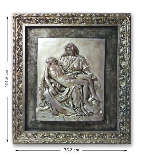 Pieta PL Platinum Statue With Frame 01