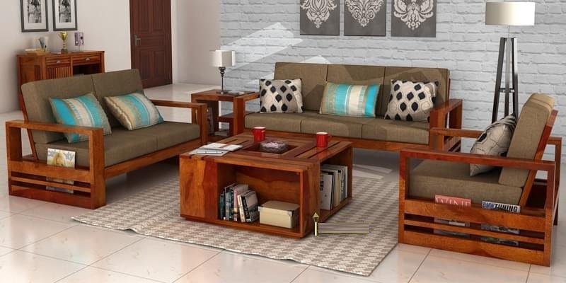 Wooden Sofa Set 02