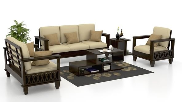 Wooden Sofa Set 03