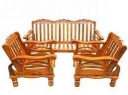 Wooden Sofa Set 04