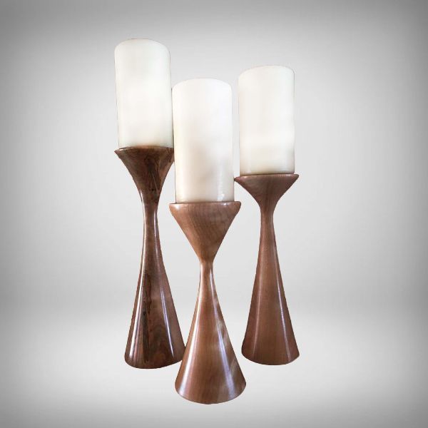 Wooden Candle Holders 04