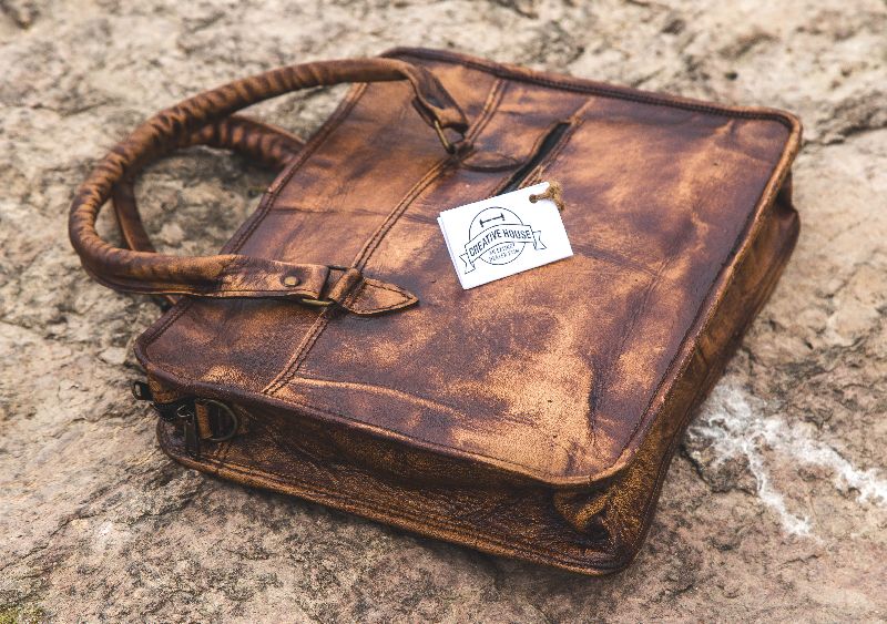 Leather Laptop Messenger Bag 02