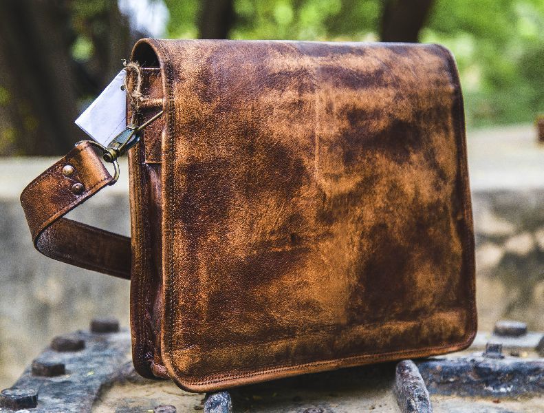 Leather Unique Satchel Bag 01