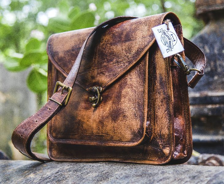 Leather Unique Satchel Bag 03