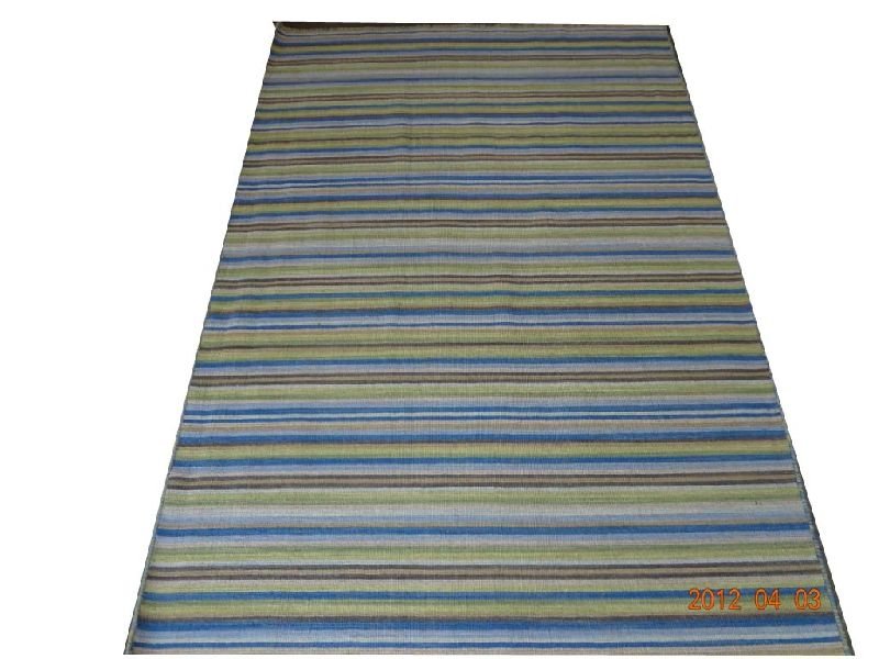 DSC02338 100% Wool Handloom Strip Durries