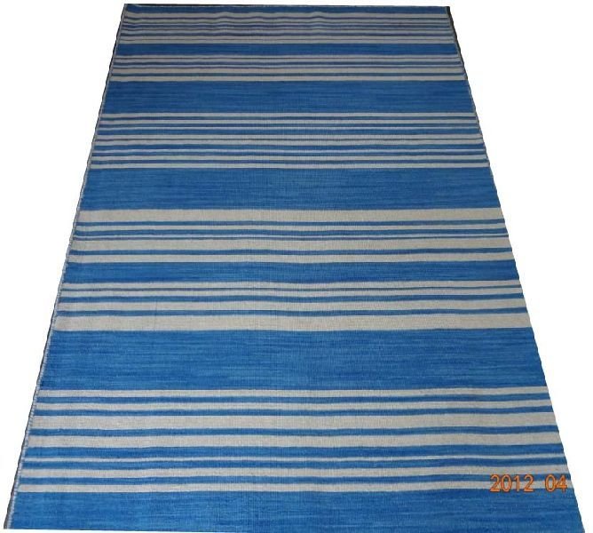 DSC02342 100% Wool Handloom Strip Durries