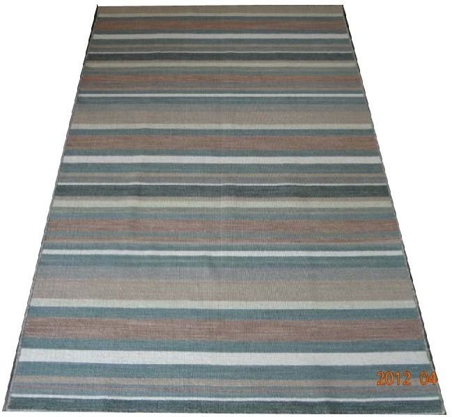 DSC02343 100% Wool Handloom Strip Durries