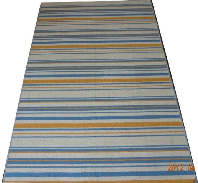 DSC02345 100% Wool Handloom Strip Durries