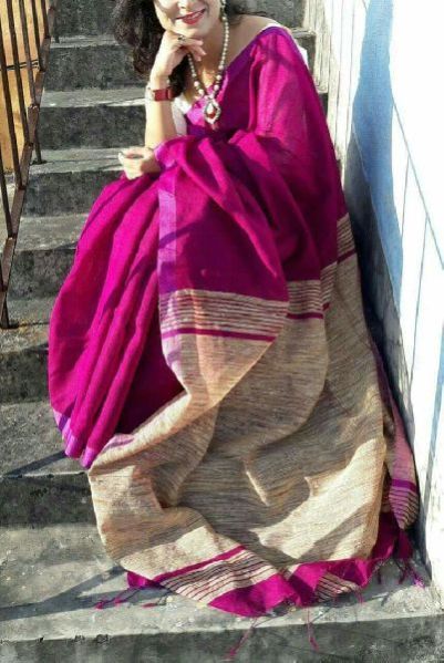 Cotton khadi saree