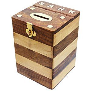 Wooden Money Bank 02