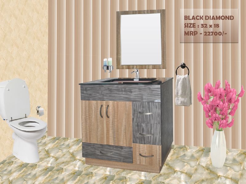 Black Diamond Bathroom Mirror Vanity