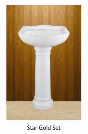Star Gold Set Plan Series Pedestal Wash Basin