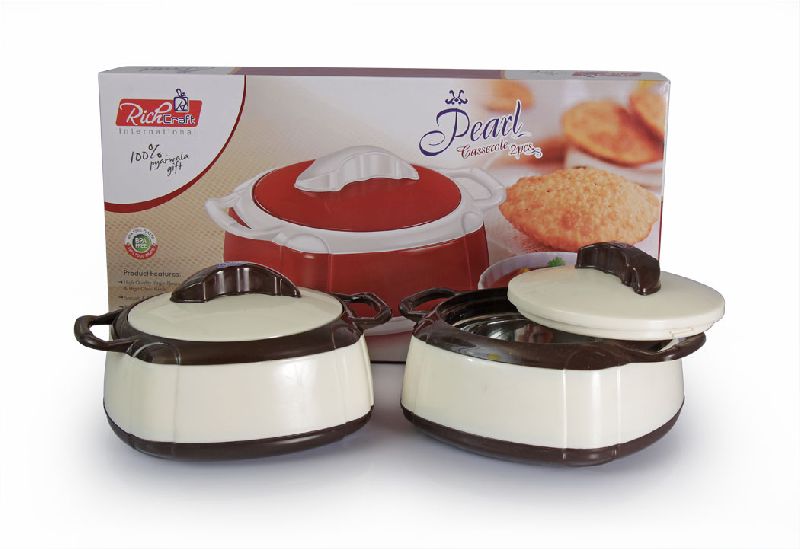 1515 - 2 Pcs Pearl Plastic Casserole Set