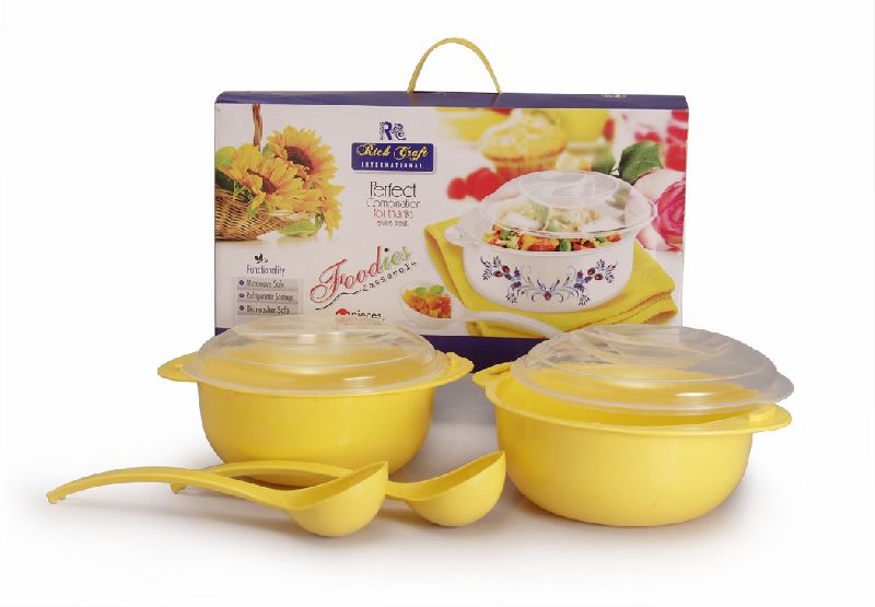 1545 - 2+2 Pcs Foodies Plastic Casserole Set